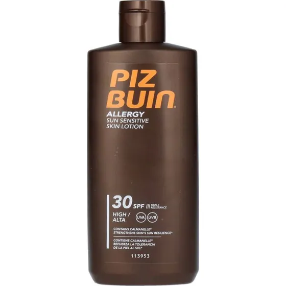 Piz Buin Allergy Lozione Solare SPF 30 per Pelli Sensibili 200ml