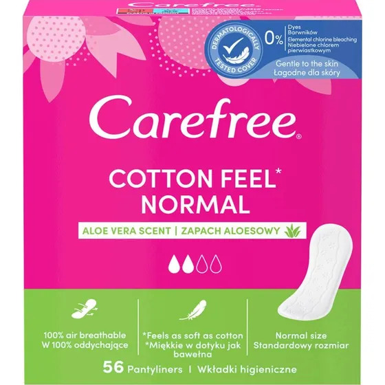 Carefree Salvaslip Aloe Cotton Feel 56 pz