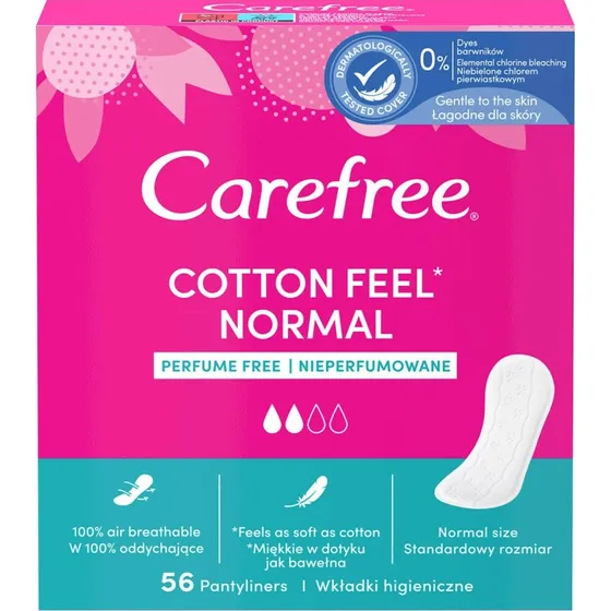Carefree Salvaslip Cotone Unscented 56 pz
