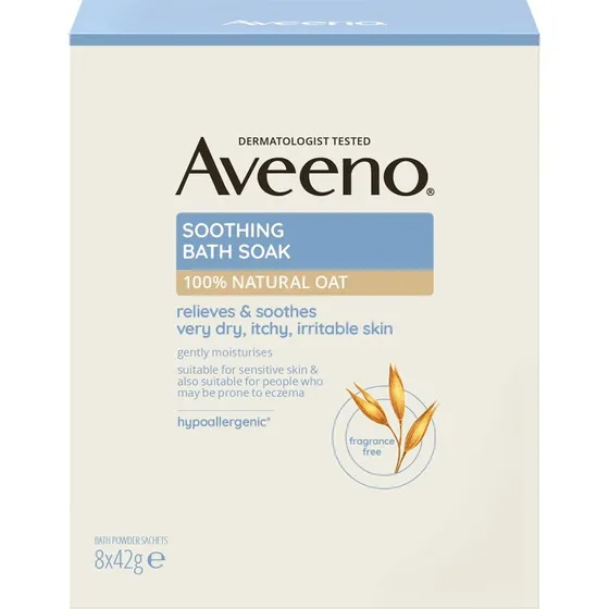 Aveeno Polvere da Bagno Lenitiva 8 x 42 g