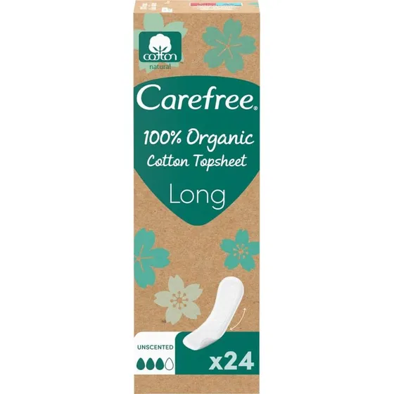 Carefree Salvaslip Organic Cotton Long - 24 pz