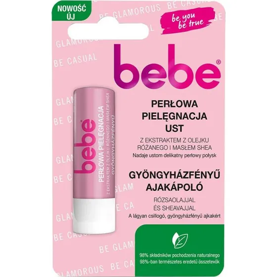 Bebe Stick Labbra Perla 4,9g con Olio di Rosa e Burro di Karité