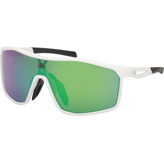 Adidas Sport SP0117 Occhiali da Sole Bianchi con Lenti Specchiate Verdi