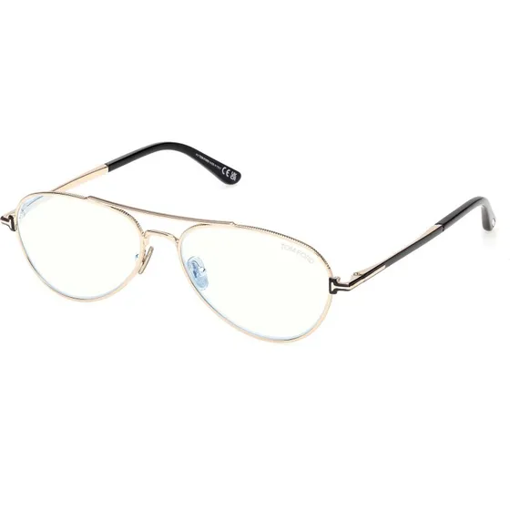 Tom Ford FT6128B-028 Uomo - Occhiali da Vista Pilot Oro Rosa