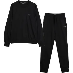 EA7 Emporio Armani Tuta Uomo in Cotone con Cappuccio - Nero