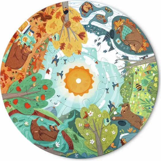 Hape Puzzle delle Quattro Stagioni con Sole a LED