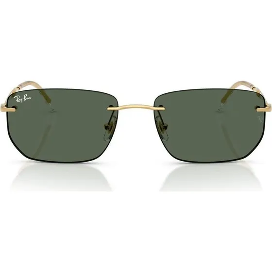 Ray-Ban RB 3768 Occhiali da Sole Unisex Oro e Lenti Verdi 56mm