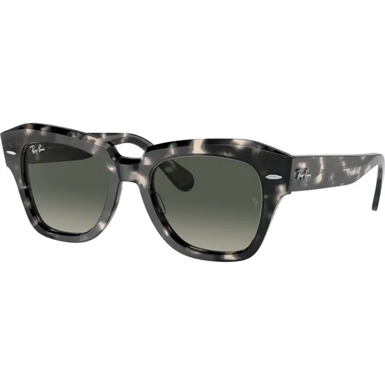 Ray-Ban RB2186 State Street - Occhiali da Sole Quadrati Acetato Tartaruga
