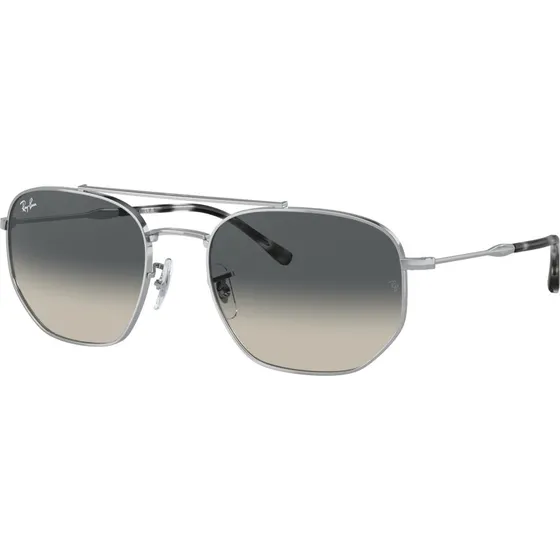 Ray-Ban RB3707 003/71 Occhiali da Sole Geometrici in Metallo Argento
