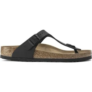 Birkenstock Gizeh Sandali Donna Birko-Flor Nero Calzata Stretta