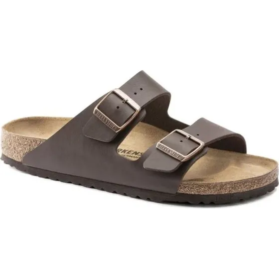 BIRKENSTOCK Arizona Sandalo Unisex Marrone Birko-Flor Calzata Stretta