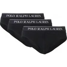 Polo Ralph Lauren Confezione da 3 Slip Neri Uomo - Taglia L