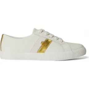 Ralph Lauren Janson II Metallic Scarpe Donna - Bianco Oro - 41