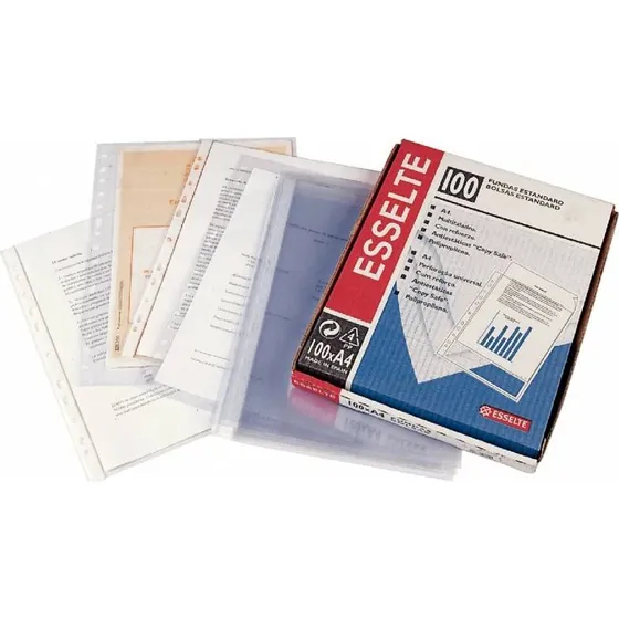 Esselte Folio PP Multiforo-16 Trasparente (100 pezzi)