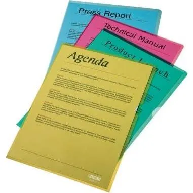 Esselte Cartellina a L A4 PVC Verde Cristallo 25 pezzi
