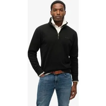 Superdry Essential Logo Half Zip Nero - S