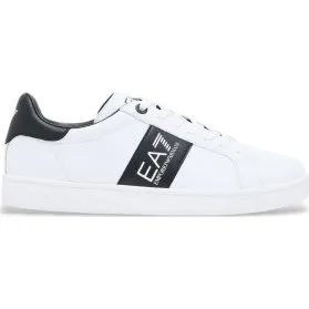 EA7 Sneakers in Pelle Bianca con Dettagli Neri 7X000332