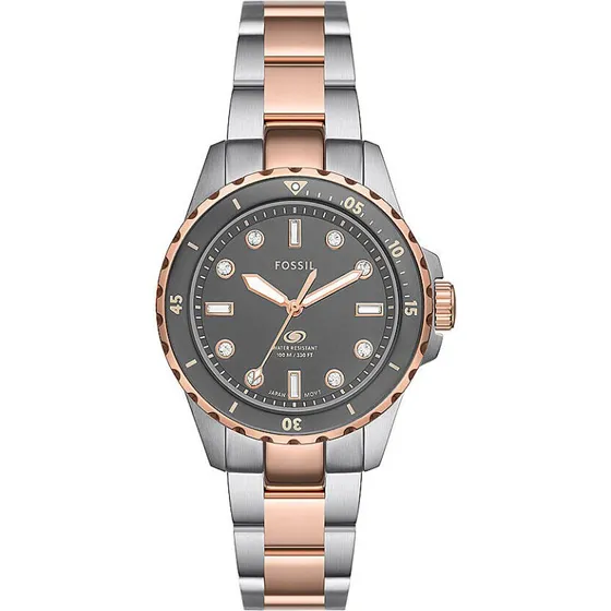 Fossil Orologio Donna Blue ES5348 Acciaio Bicolore Rosè Grigio