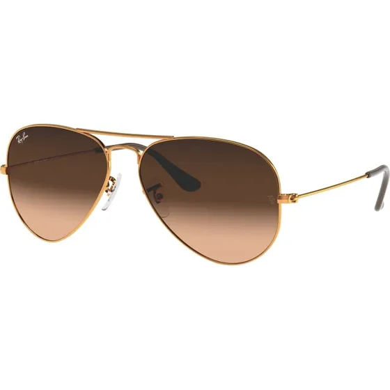 Ray-Ban RB3025 Aviator Unisex - Montatura Metallo Marrone e Lenti Rosa