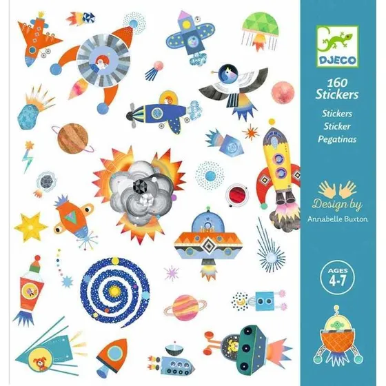 Djeco Stickers Cosmos 160 pz. a tema Spazio