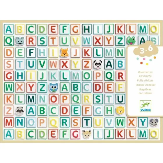 DJECO Adesivi Alfabeto 300 Pezzi