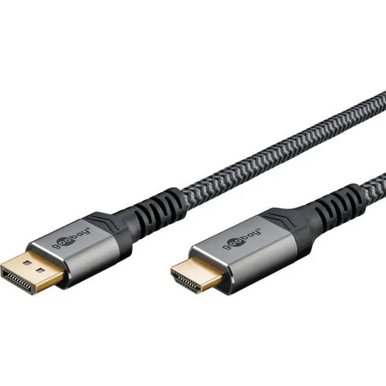 Goobay Plus DisplayPort a HDMI 5m Sharkskin Grey