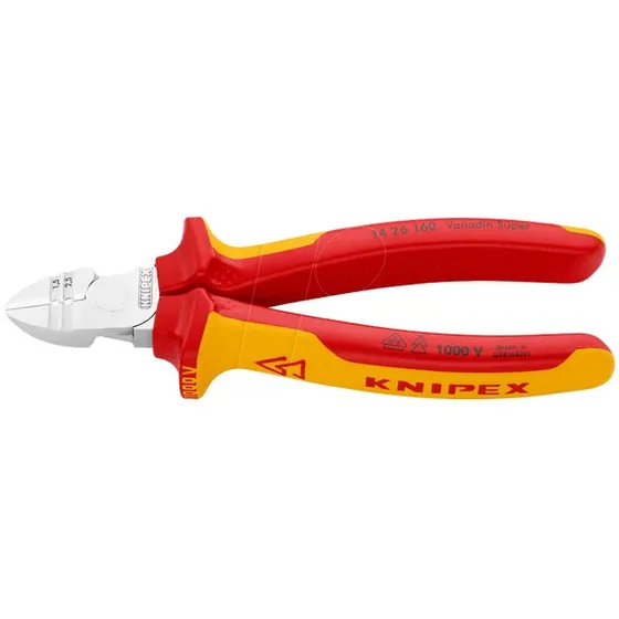 Knipex Tronchese Laterale con Spellafili 160 mm VDE