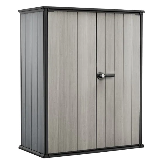 Keter High Store Armadio Porta Attrezzi 140x170,4x73,6 cm Grigio
