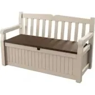 Keter Eden Bench Cassapanca in Resina 140x60x84 cm Panna