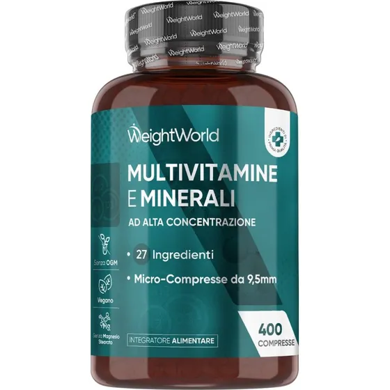 Multivitaminico WeightWorld 400 Compresse Vegane