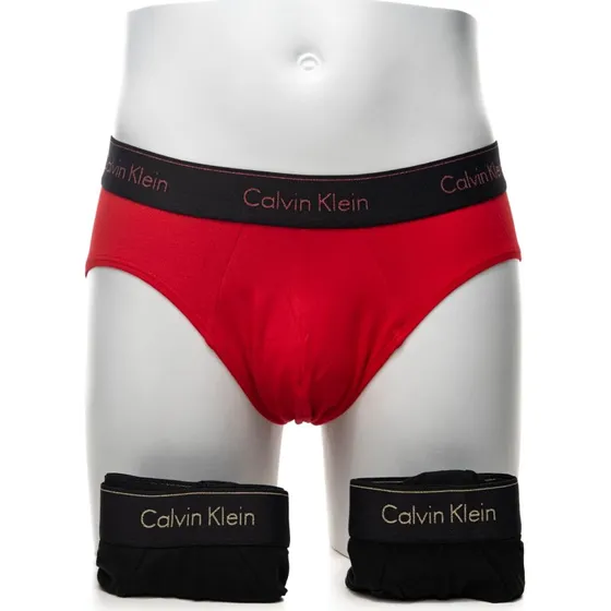Calvin Klein Slip Hip Modern 3 Pack Nero Rosso