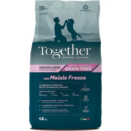 Together Adult Sensitive Grain Free Maiale e Patate per Cani M/L