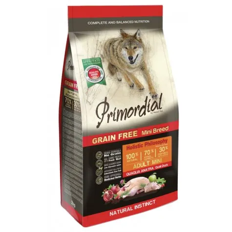 Primordial Dog Adult Mini Quaglia & Anatra Grain Free 6kg