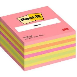 Post-it® Cubo Rosa Neon 76x76 mm 450 Fogli