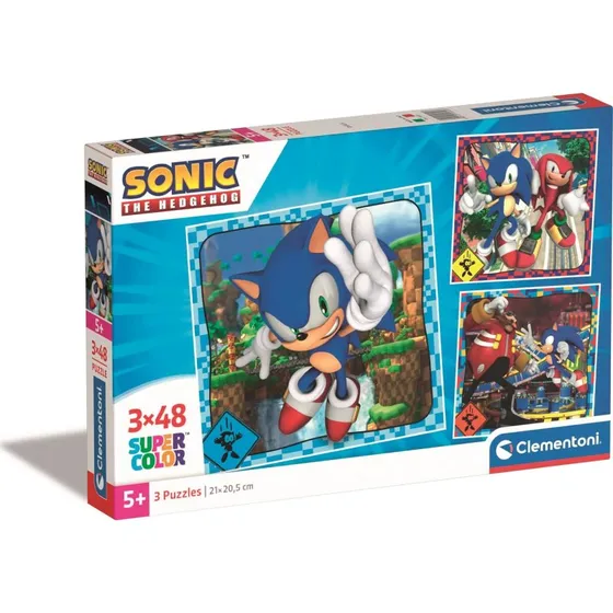 Clementoni Puzzle 3×48 Sonic Square