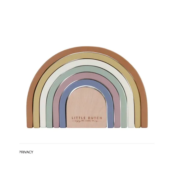 Vintage Rainbow Pure & Nature - Impilatore Arcobaleno in Legno