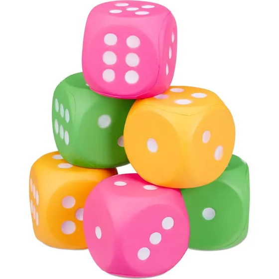 Dadi Giganti 6 Cubi in Gommapiuma