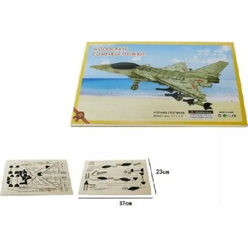 DL-412 Puzzle 3D Legno Aereo Modellino Gioco Bambini