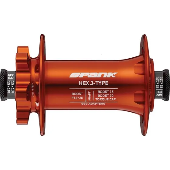 MOZZO ANTERIORE SPANK HEX J-TYPE BOOST 15/20x110 6 FORI 32H ARANCIONE
