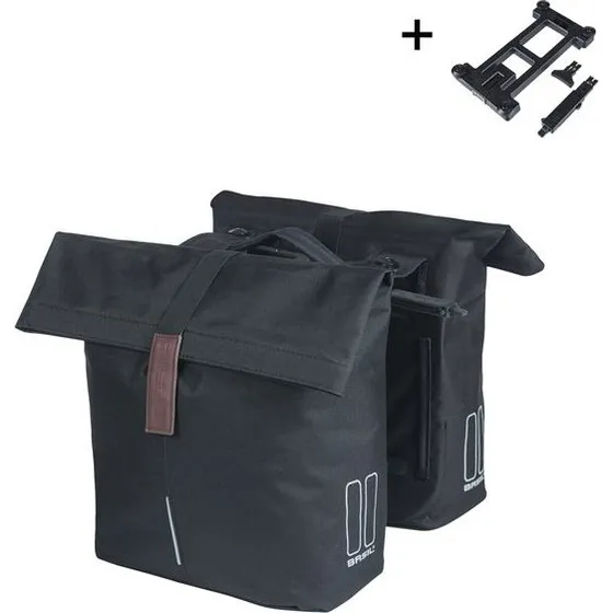 Basil City Doppia Borsa Posteriore 32L Nero
