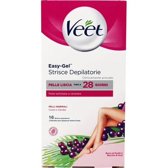Veet Strisce Depilatorie Corpo e Gambe 16pz