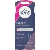 Veet Expert Strisce Depilatorie Viso con Burro di Karité 12 Pz