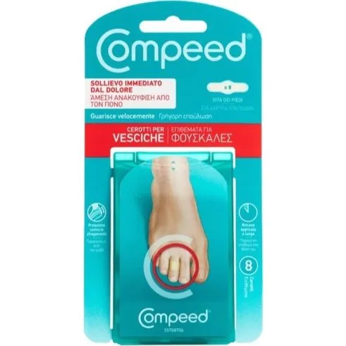 Compeed Cerotti Vesciche Dita Piedi 8 Pezzi