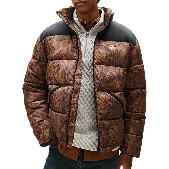 Tommy Jeans Giacca Marrone in Poliestere Riciclato
