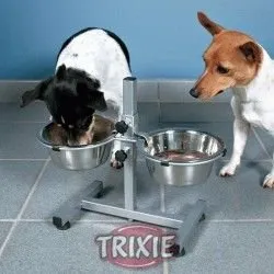 Trixie Bar per Cani con 2 Ciotole in Acciaio Inox