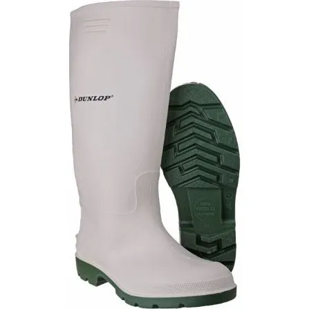 Dunlop Pricemastor 380BV Stivali PVC Ginocchio Bianco