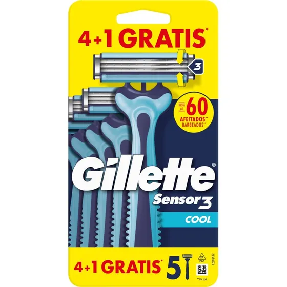 Gillette Sensor3 Cool - Rasoio Usa e Getta a 3 Lame