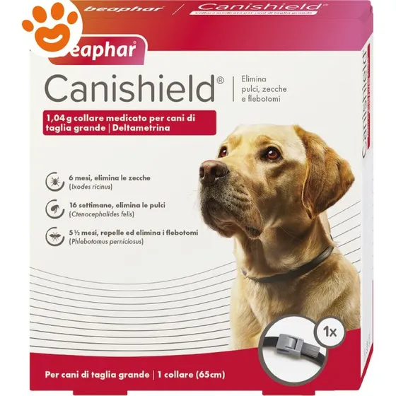 Beaphar Canishield Collare Antiparassitario Cane Grande 65 cm