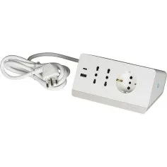 BTicino S3711DBU Multipresa da Scrivania con 2 USB Bianca