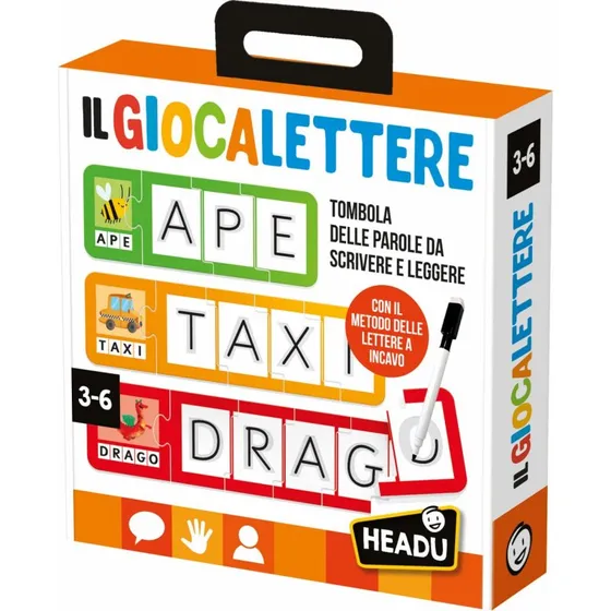 HEADU Il Giocalettere - Gioco Educativo per Bambini 3-6 Anni